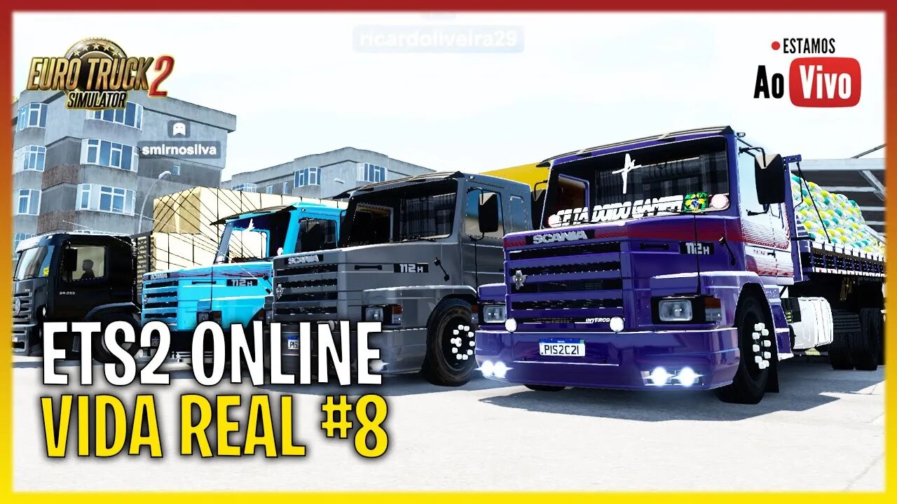 🔴 LIVE - ETS2 VIDA REAL ONLINE #8 COMPREI A SCANIA 112 E JA LEVEI PRA REFORMAR