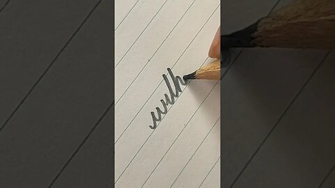 How to write “with” in cursive handwriting 🤩 #shortsvideo