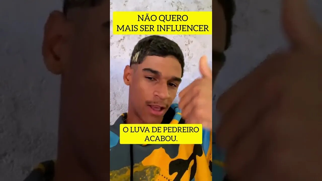 LUVA DE PEDREIRO APAGA VIDÉOS E ANUNCIA. ACABOU A CARREIRA DE INFLUENCER RECEBA. #SHORTS