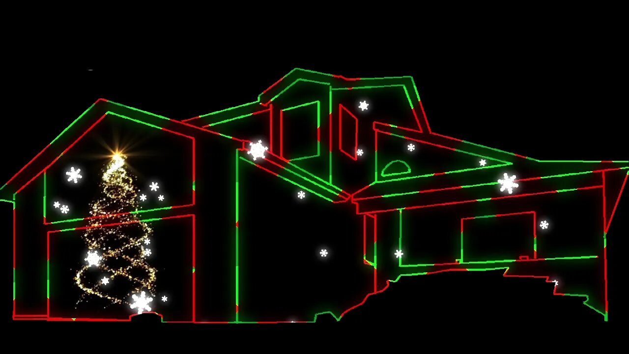 Holiday Wishes Christmas House Projection Mapping Video Sample