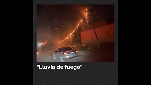 Tendido eléctrico se incendia y produce una “lluvia de fuego”