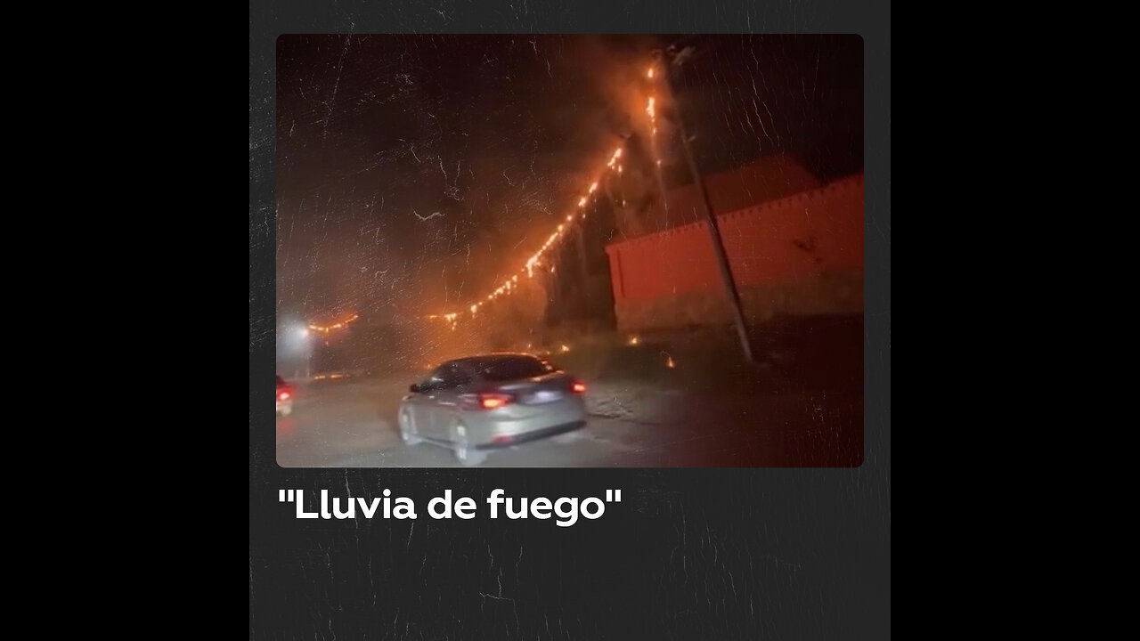 Tendido eléctrico se incendia y produce una “lluvia de fuego”