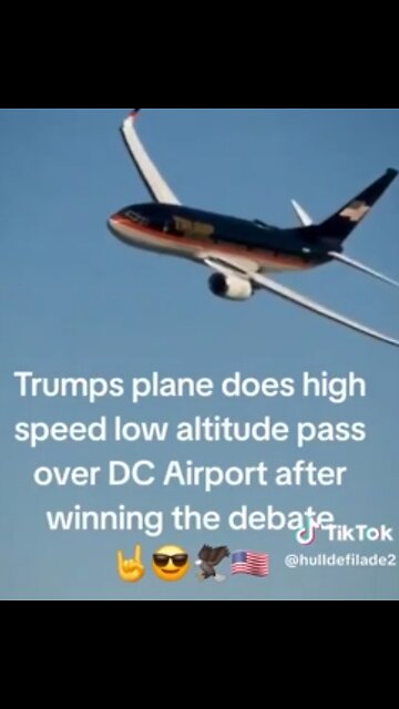 Trump Force 1 - DC Airport - High Speed Tower Buzz. Twice. (After June Debate w/ Pedo-Joe.