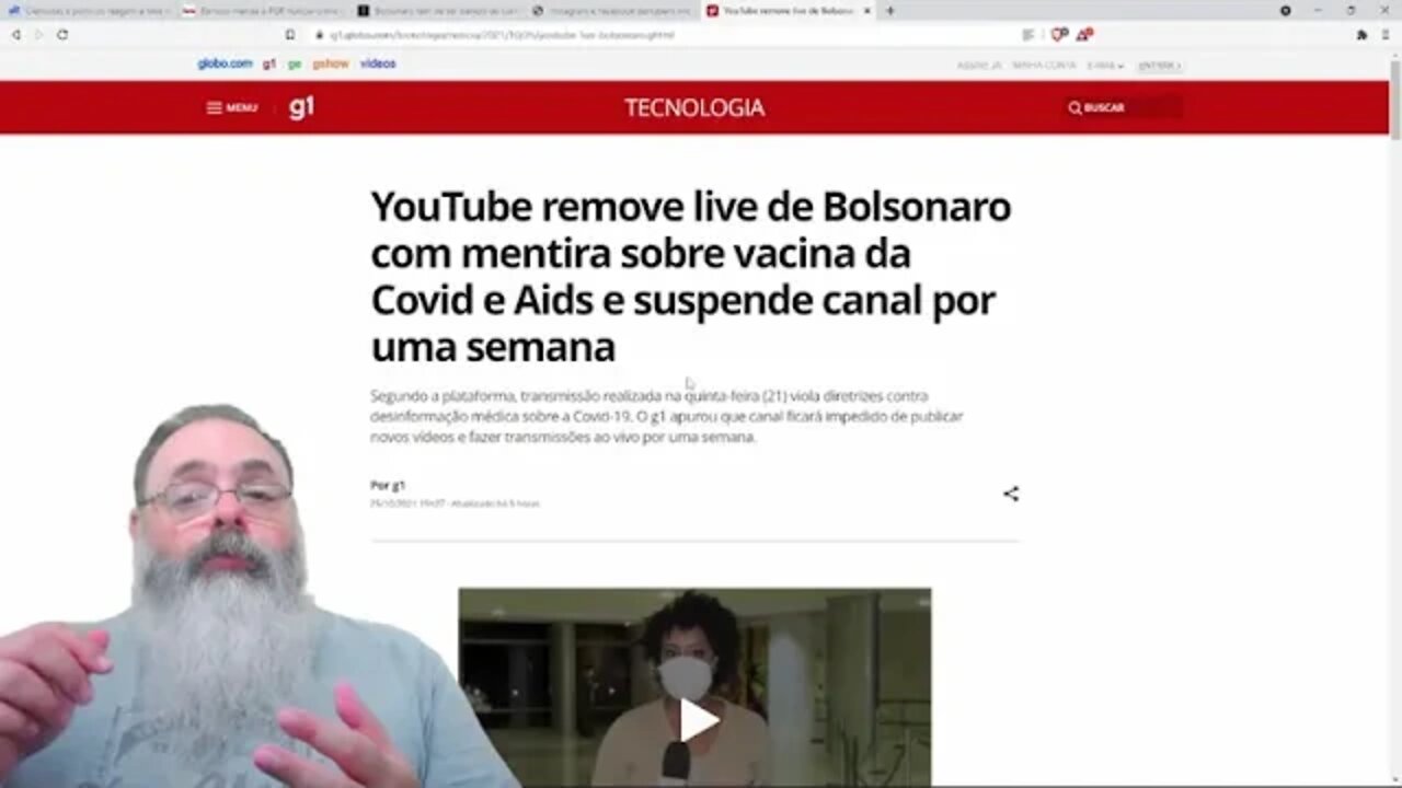 Bolsonaro replica fake news da exame sobre ligação de vacina com AIDS — PETER TURGUNIEV