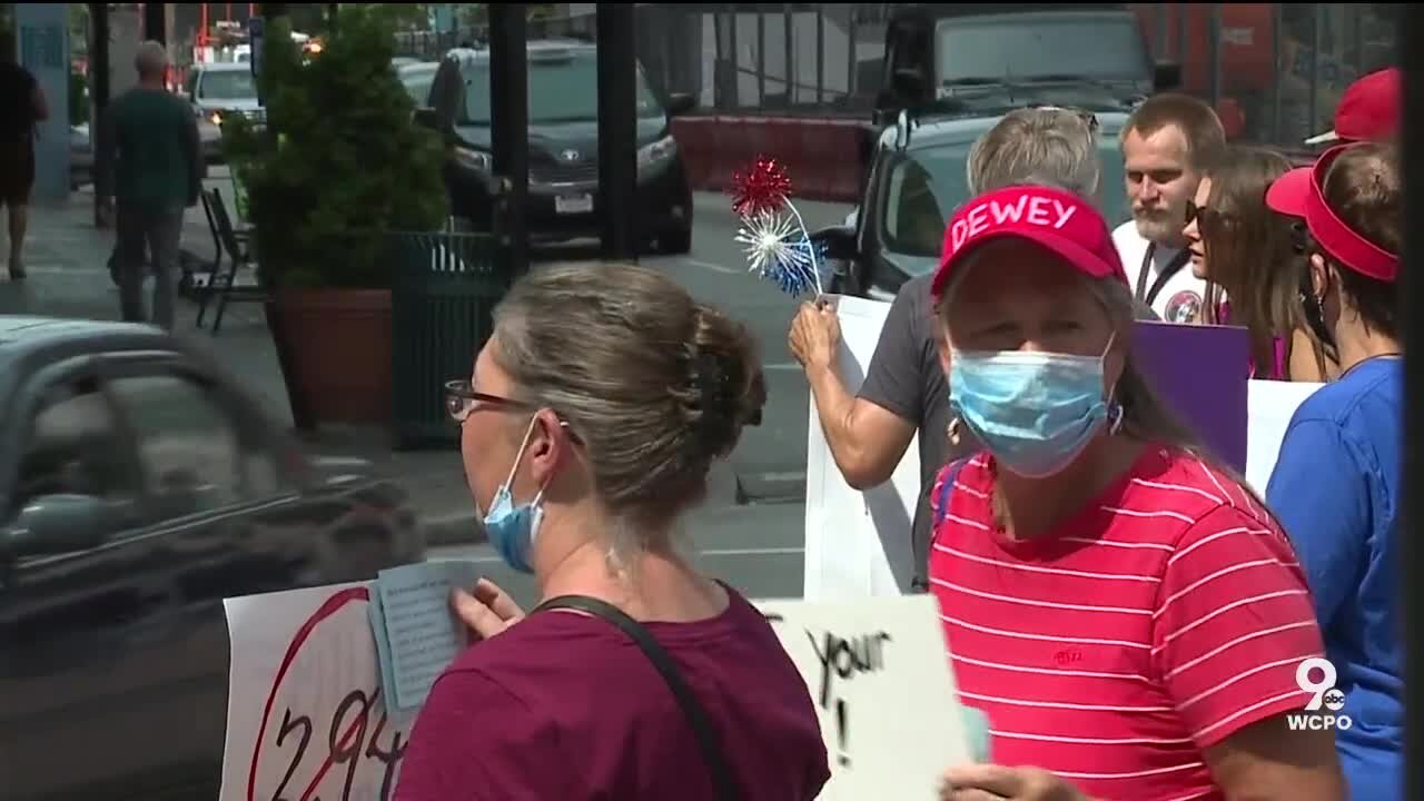 Fountain Square protesters target Ohio bill limiting early voting