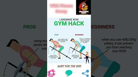 🔥Landmine row gym hack🔥#shorts🔥#wildfitnessgroup🔥22 July 2022🔥
