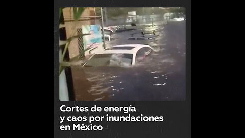 México: Apagones y autos varados tras fuertes lluvias en Guadalajara