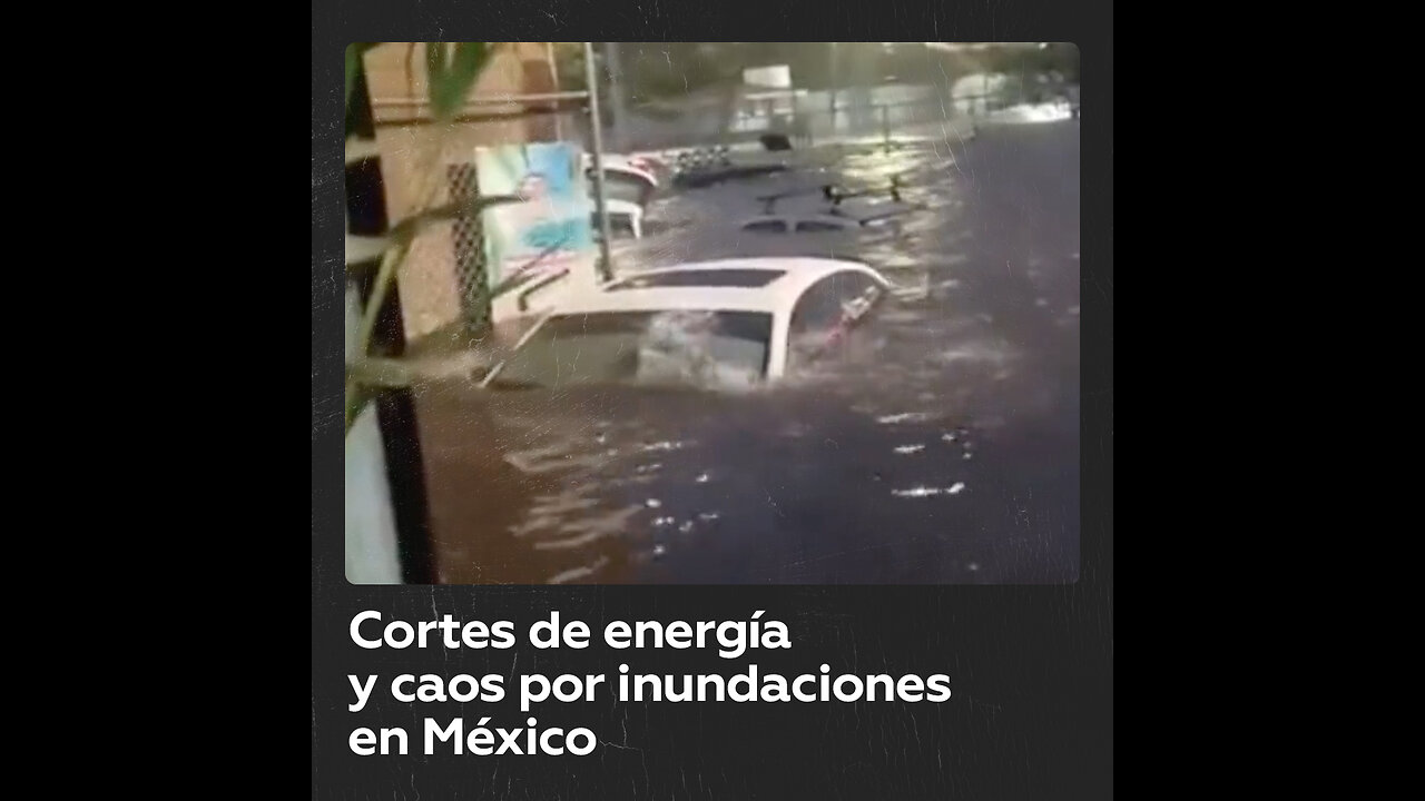 México: Apagones y autos varados tras fuertes lluvias en Guadalajara