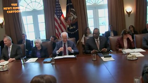 Biden does not take questions about Ukraine at the meeting about Ukraine.