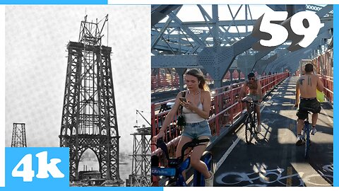 Continue cruzando el puente en Brooklyn con Baruj Mackliff en bicicleta en N.Y. Part 59