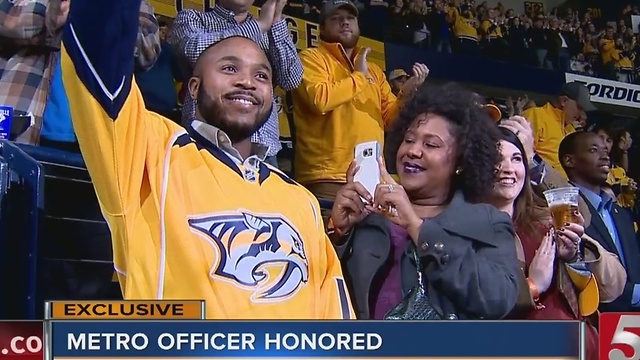 MNPD Officer Recognized During Preds Game