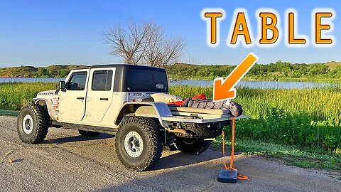 Jeep Gladiator Custom Flatbed - SLEEPING OUTSIDE under the stars! (on a table)