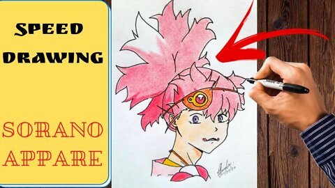 SPEED DRAWING SORANO APPARE do Anime APPARE-RANMAN!