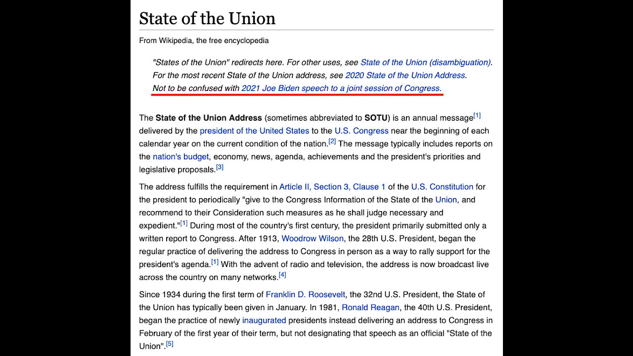 🇺🇸 ICYMI - When Was The Last 'State Of The Union' Address? #WarTime
