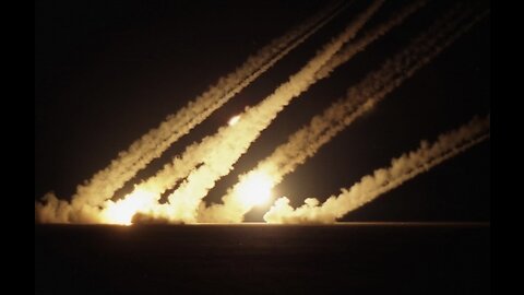 Russian MRLS at night