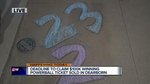 Deadline to claim $100K winning Powerball ticket sold in Dearborn