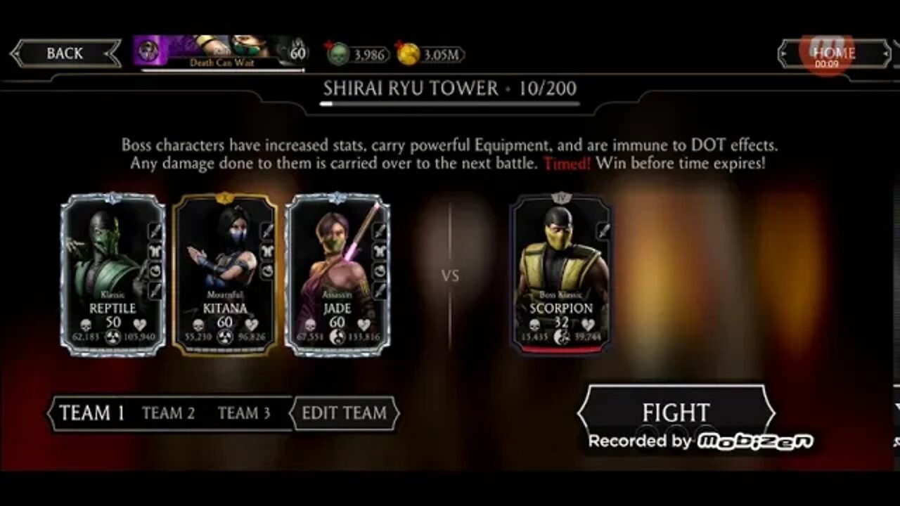 Shirai Ryu normal Tower Boss lvl 10 / MKXI mobile