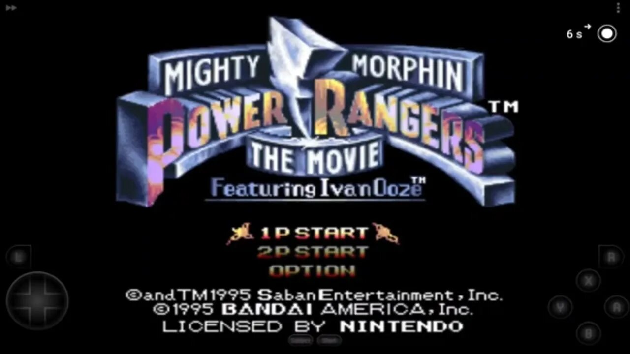 Power rangers SNES The movie 1995.