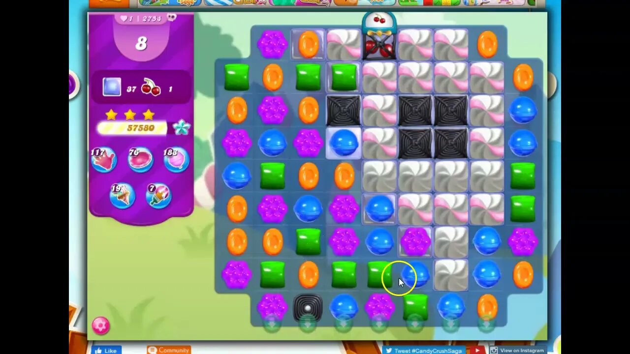 Candy Crush Level 2754 Audio Talkthrough, 23 Moves 0 Booster