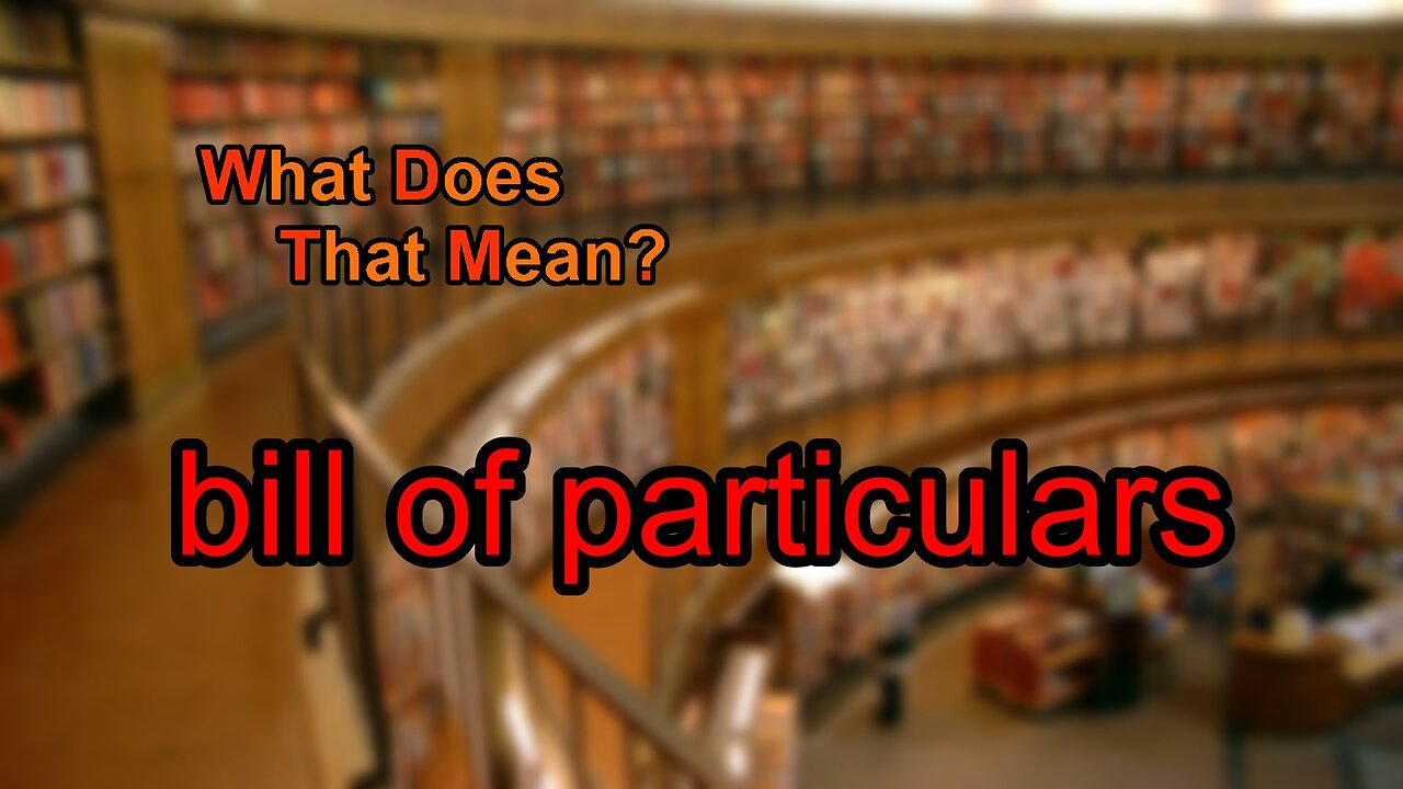 Understanding the Constitution - Bill of Particulars (The first step to win in court!)