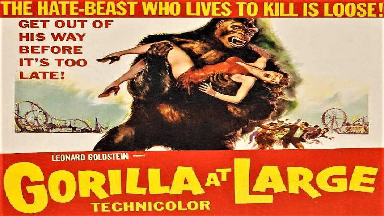 GORILLA AT LARGE 1954 Carnival Killer uses Gorilla to Commit Murder FULL MOVIE HD & W/S