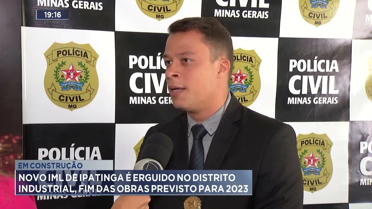 Em construção:Novo IML de Ipatinga é erguido no Distrito Industrial,fim das obras previsto para 2023