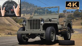 WW2 Restored Willys Jeep EXTREME mountain climb | Forza Horizon 5 | Logitech G29 Gameplay | 4K