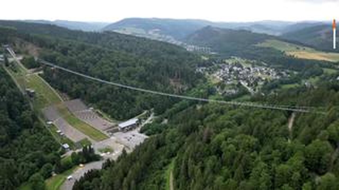 Germany's longest pedestrian suspension bridge opens