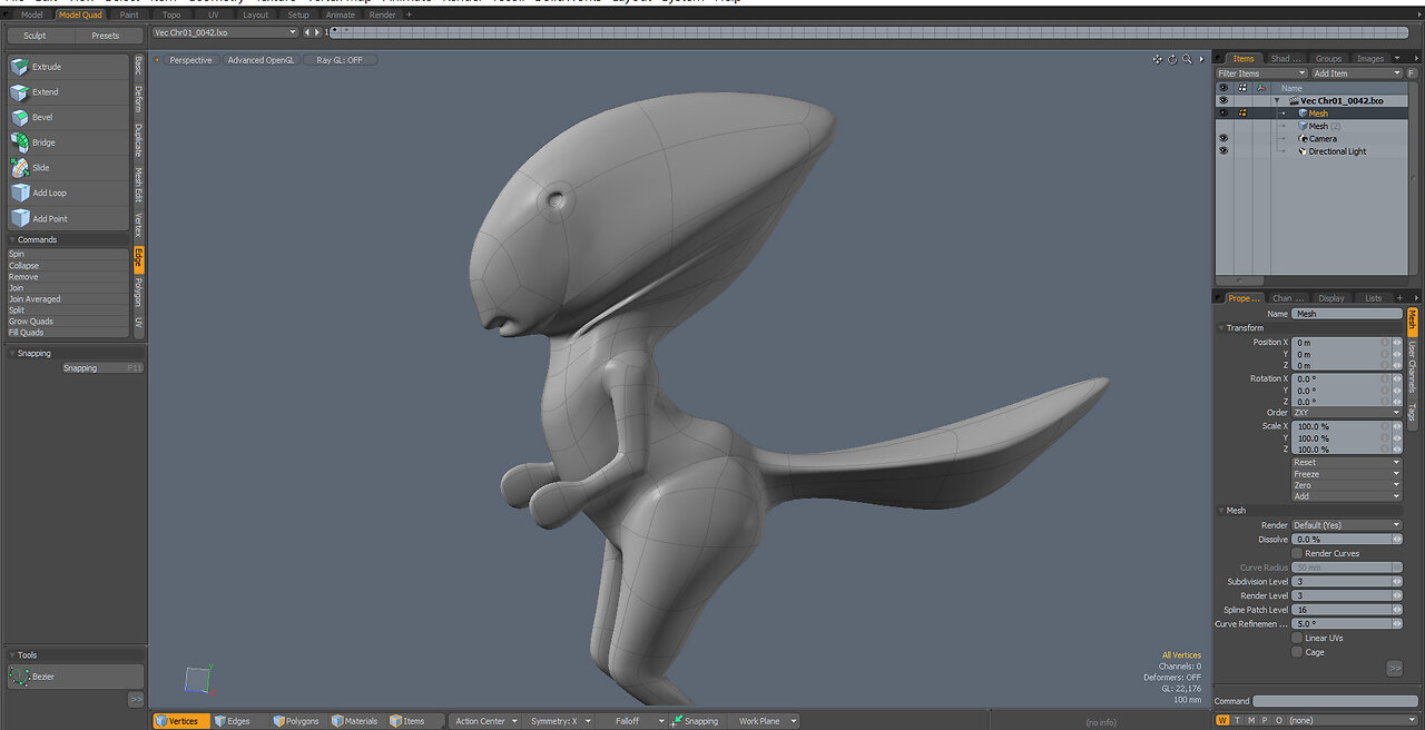 Modo to Blender Creature Modeling Pt2