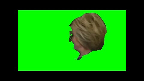 Hillary Clinton head green screen