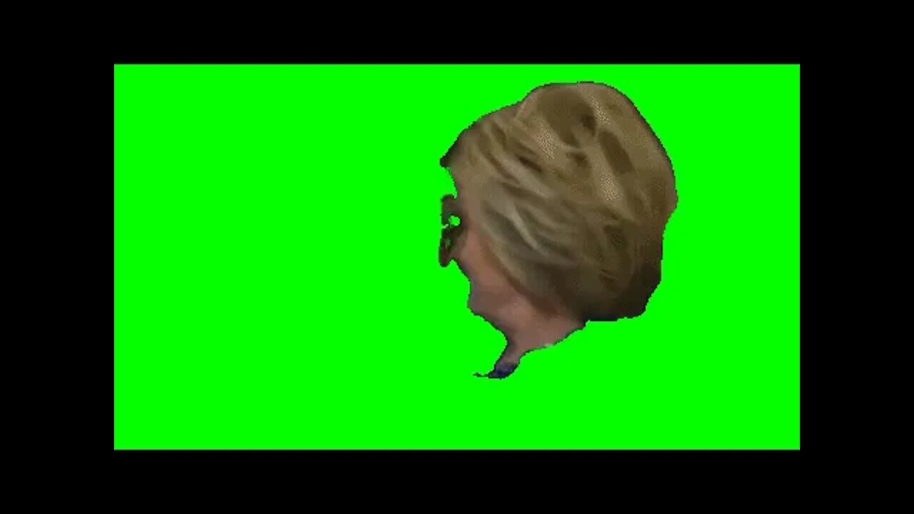 Hillary Clinton head green screen