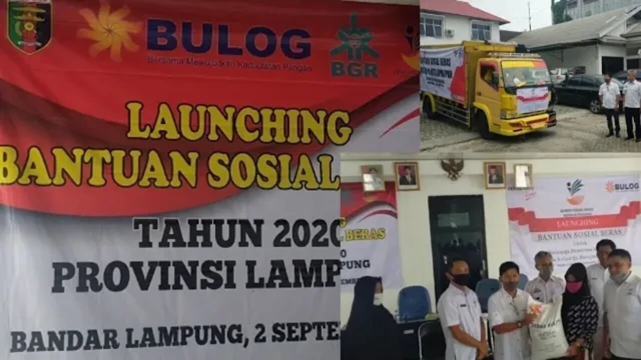 Bulog Bersama Dinsos Lampung Launching Bantuan Sosial Beras Tahun 2020