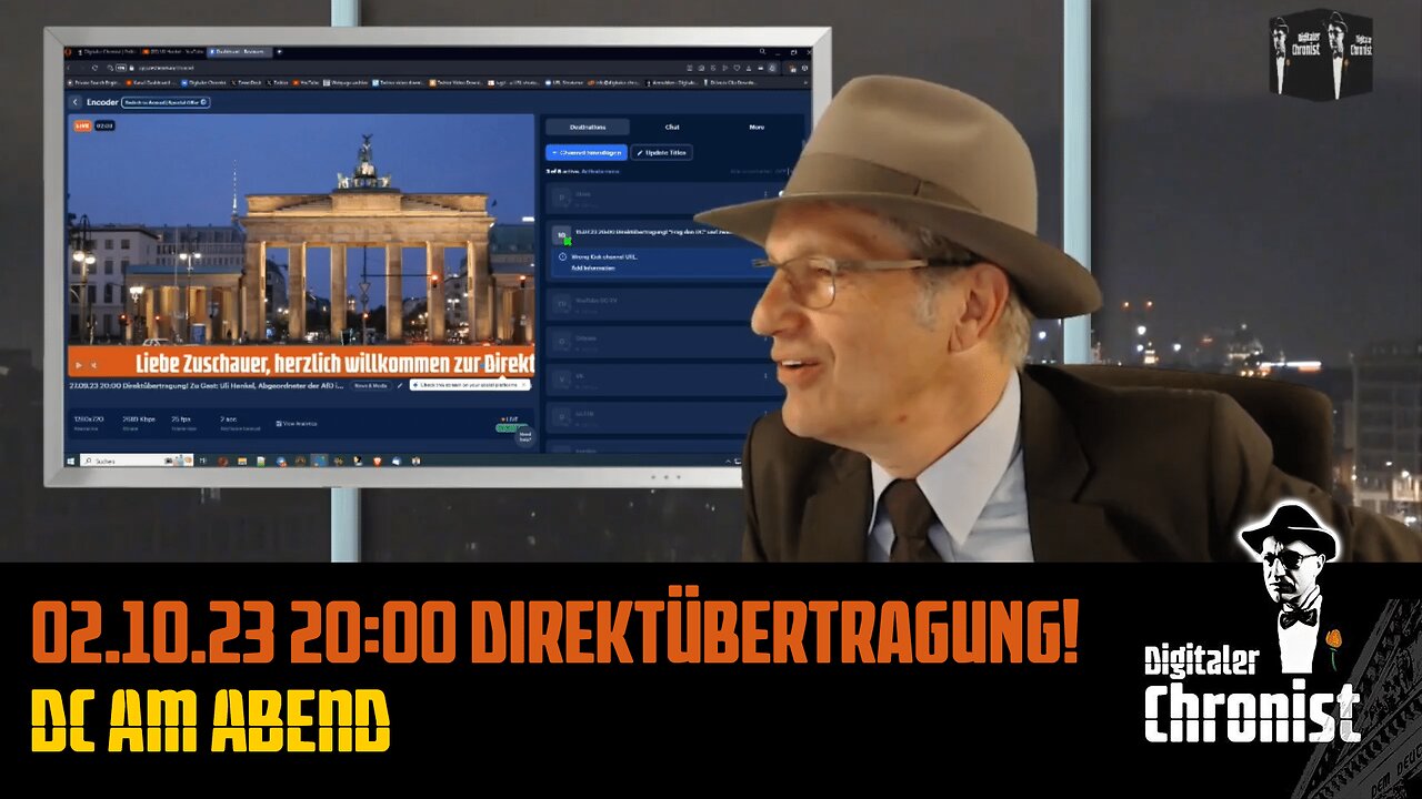 Aufzeichnung vom 02.10.23 Direktübertragung! DC am Abend