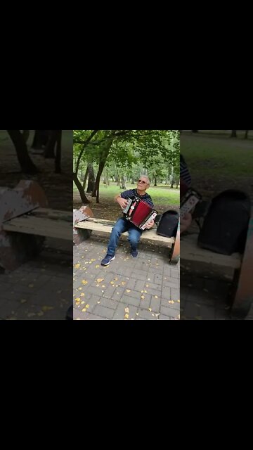 Street music in Russia. Siberia