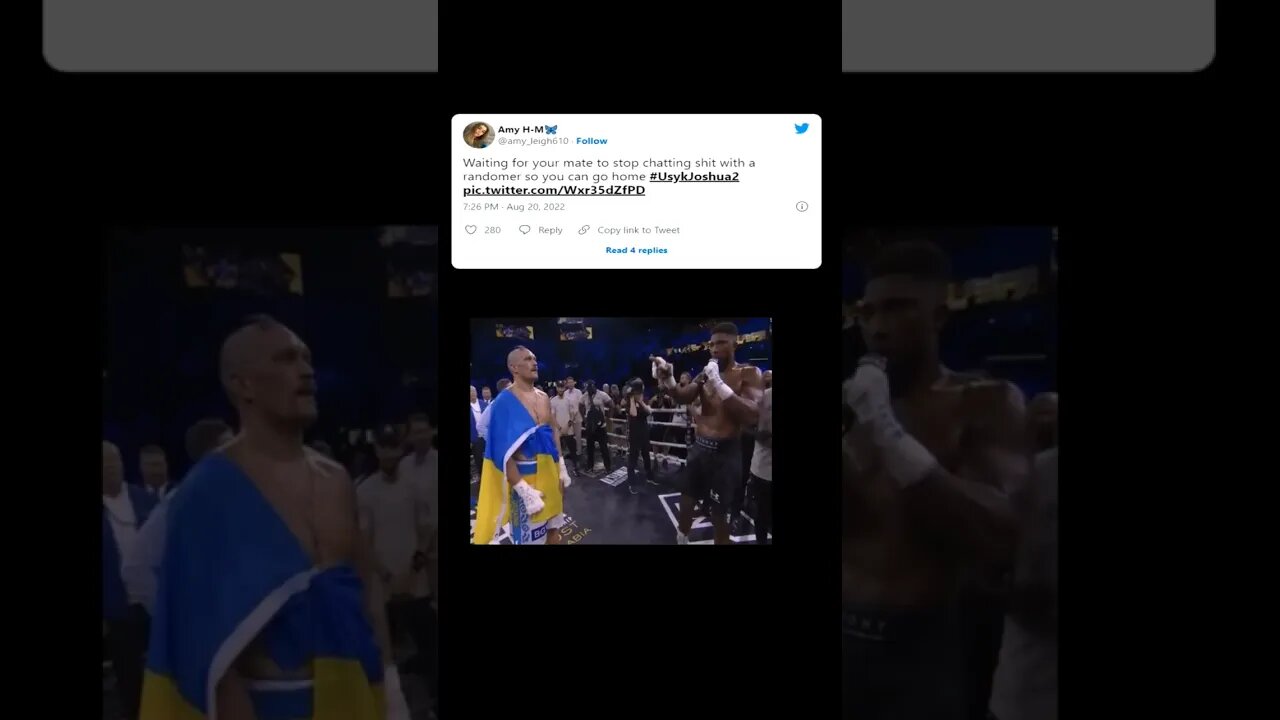 Fans react to Anthony Joshua interrupting the celebration for Usyk #UsykJoshua2