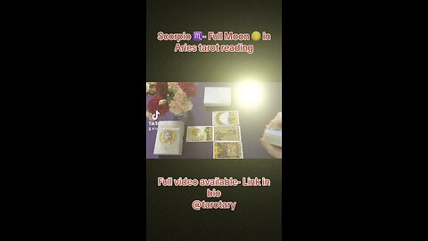 Scorpio ♏️ - Full Moon 🌕 in Aries tarot reading extract #scorpio #tarot #tarotary #tarotreading