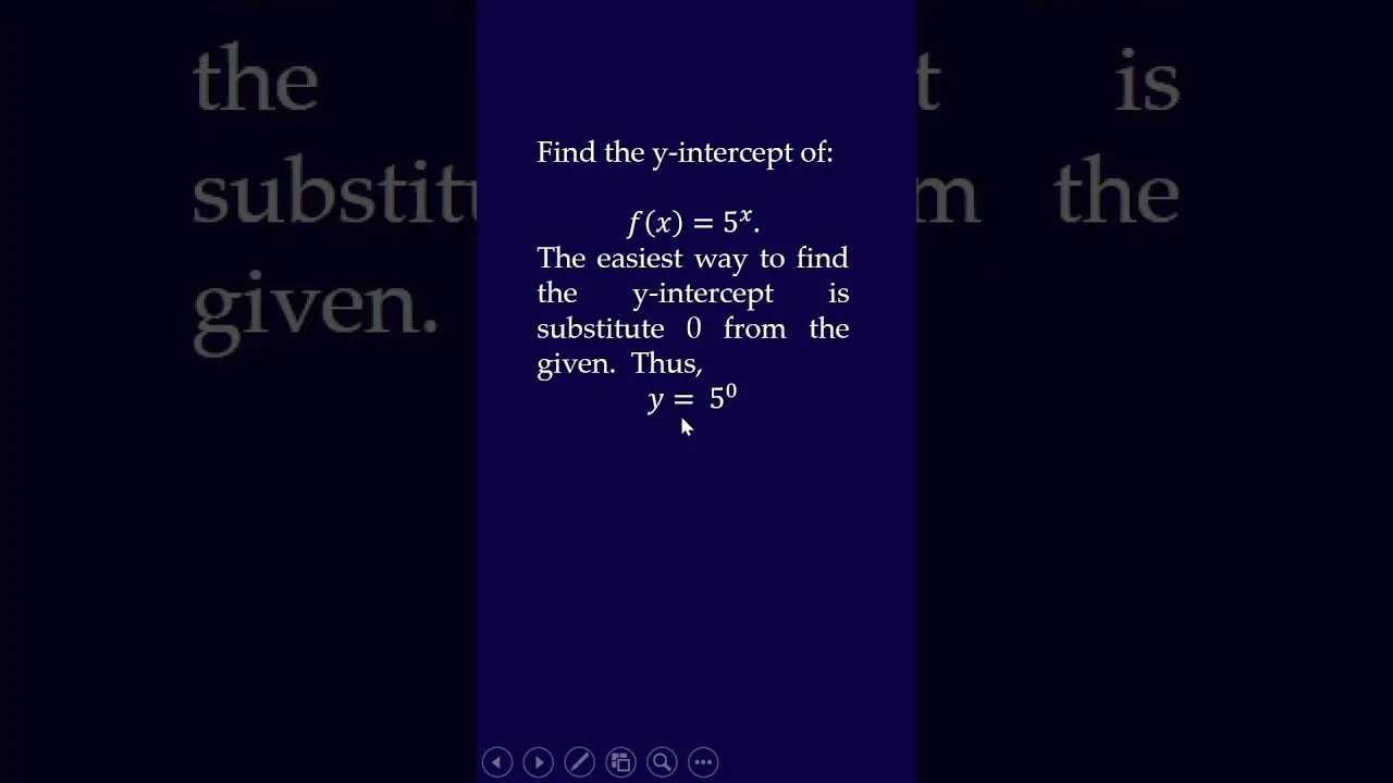 Finding the y-intercept of an Exponential Function - Tagalog