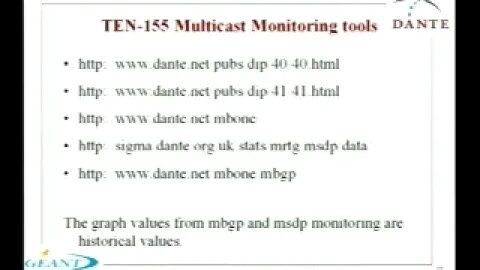 Inter domain Multicast in European Research Networking TEN 155 Operational Experience Deploy GEANT