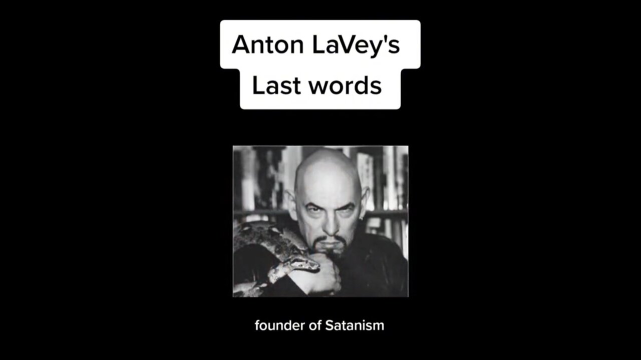 DID ANTON LAVEY, FOUNDER OF SATANISM, REALIZE HE MADE A MISTAKE 🤔