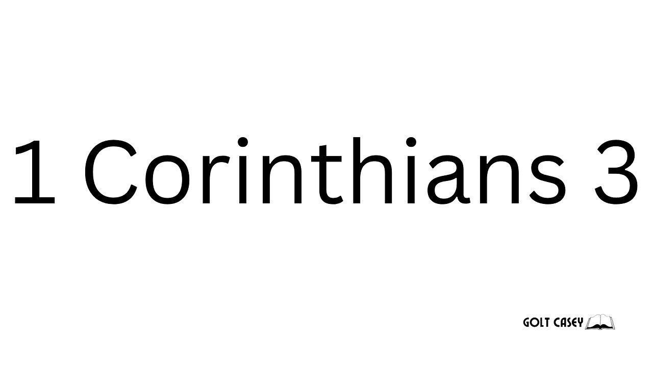 1 Corinthians 3 - Daily Random Bible Chapter