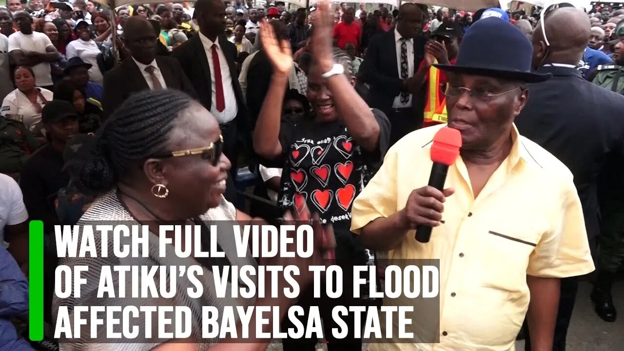 Watch how Bayelsan Resist the flood difficulties to welcome Atiku