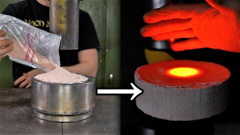 Making Himalayan Salt Lamp with Hydraulic Press