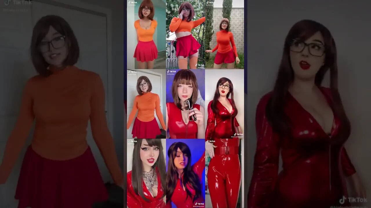 Best 9 Velma TikTok Cosplays #1 🧡👻 (Scooby Doo) #shorts