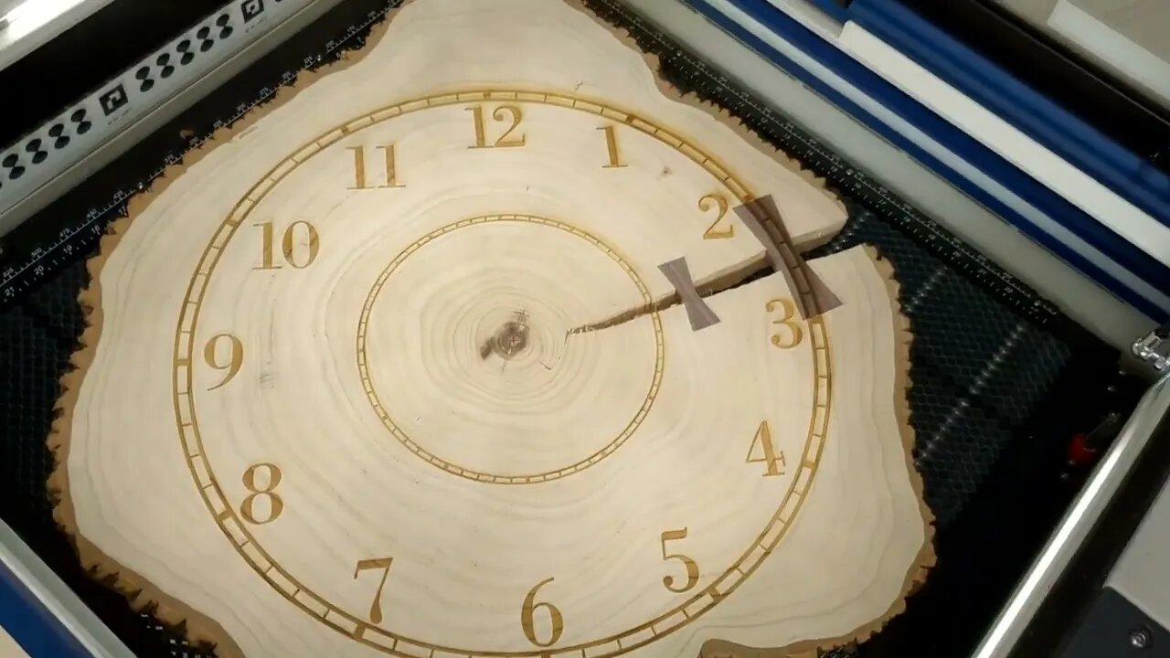 LASER-ENGRAVED TREE COOKIE CLOCK UNVEILING!