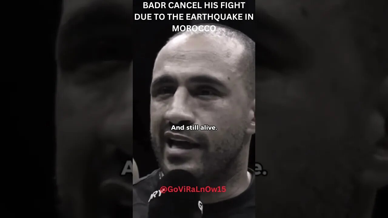 Breaking News Badr Hari Forced to Cancel Fight Amidst Earthquake Crisis in Morocco #viral #badrhari