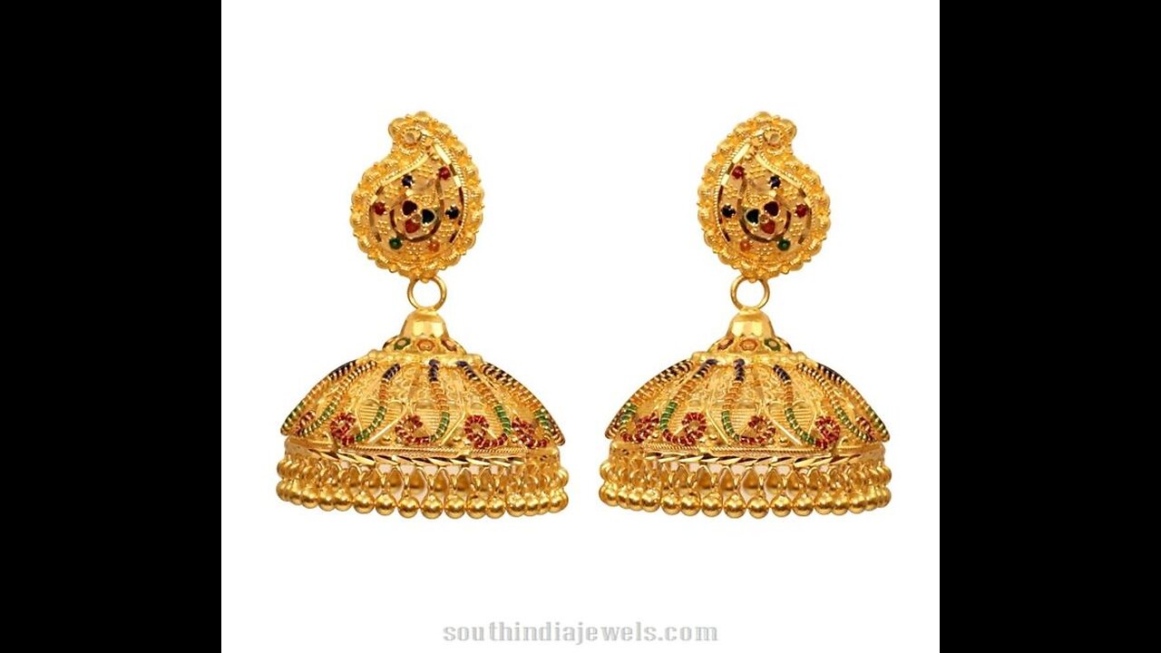 gold jhumka design #