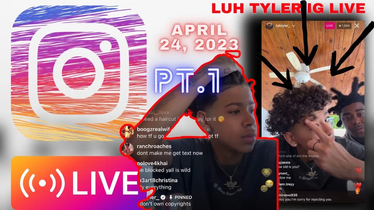 LUH TYLER IG LIVE: Luh Tyler Bumps Music, Flex Stack of Cash While Coolin w Friends (24/04/23) Pt.1