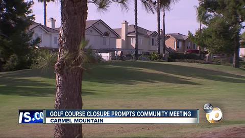 Carmel Mountain Ranch Golf Course Closure meeting