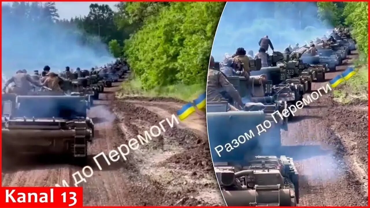 Ukraine's new Advance Tank batalin moving towards war frontline