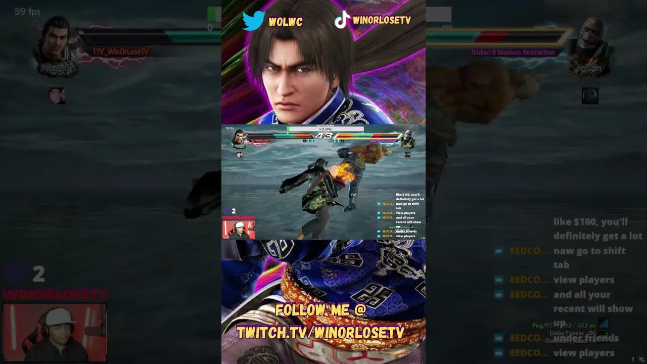 Tekken 7 Lei Wulong Match Highlight #75 #shorts #tekken7